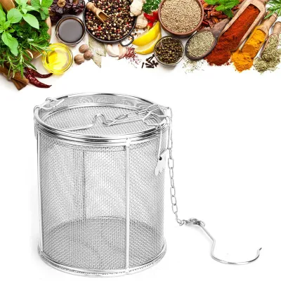 Zdjęcie produktu dla Filtr do herbaty o bardzo drobnych oczkach - sitko do herbaty - pojemnik na herbatę - filtr do ziół - stal nierdzewna - 12 x 13 cm