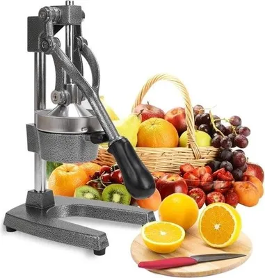 Obrázok produktu pre Profesionálny odšťavovač citrusov – ručný odšťavovač citrusov na pomaranče a limety – kovový odšťavovač citrónov – vysoko kvalitný kuchynský odšťavovač citrusov (sivý) odšťavovač citrusov