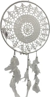 Produktbild von Traumfänger, dekorativer Wandanhänger im Boho-Stil, Baumwollfaden 25x50cm