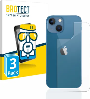 Produktbild von 3x BROTECT Schutzglas für Apple iPhone 13 mini (Rückseite) Schutzfolie Panzer Folie Glas Display Schutz klar