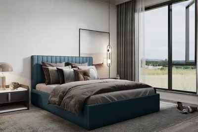 Produktbild von Kaiser Möbel Polsterbett 140x200 mit bettkasten und Öffnung öffnen SYLT Ozean
