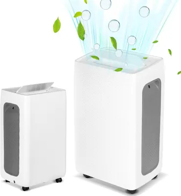 Produktbild von Luftentfeuchter, 26 Liter pro Tag, elektrisch für Räume bis zu 50 m², Luftentfeuchter mit 3 Betriebsmodi, Abluftschlauch, 24-Stunden-Timer, Entfeuchter, Keller