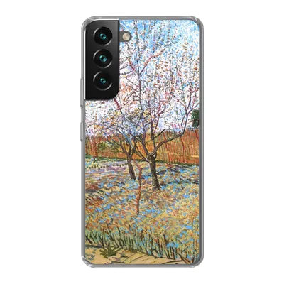 Produktbild von MuchoWow® Handyhülle Schutzhülle Hülle für Samsung Galaxy S22 Blühender Pfirsichbaum - Vincent van Gogh Silikon Softcase Handy Hülle - Mobiltelefonhülle