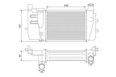 Produktbild von VALEO 818369 Ladeluftkühler LLK für TOYOTA Yaris Schrägheck (P13) Turbo Intercooler