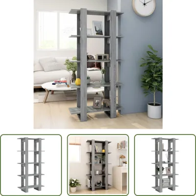 Produktbild von The Living Store Bücherregal/Raumteiler Grau Sonoma 80x30x160 cm Holzwerkstoff