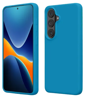 Produktbild von kwmobile Handyhülle für Samsung Galaxy S26 Hülle - Case Silikon - Kabelloses Laden - Schutzhülle Cover in Karibikblau