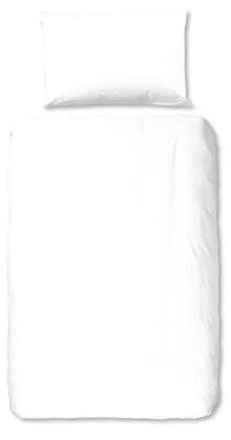 Productafbeelding van Good Morning Dekbedovertrek "Uni" - Wit - (140x200 cm) - 100% Katoen