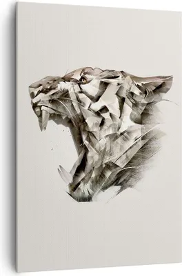 Produktbild von Bild auf Leinwand - Leinwandbild - Einteilig - tiger tier - 70x100cm - Wand Bild - Wanddeko - Wandbilder - Leinwanddruck - Kunstdruck - Wanddekoration - Leinwand bilder - Wandbild - PA70x100-4113