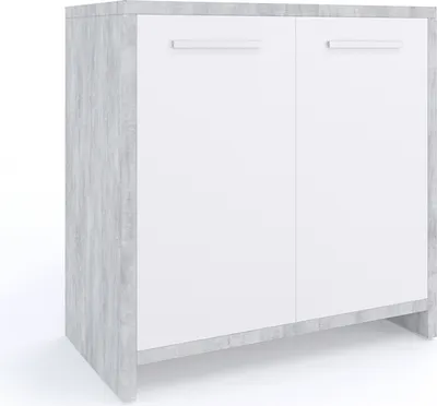 Produktbild von Vicco Základní skříňka pod umyvadlo Kiko, 58 x 60 cm, Beton/Bílá