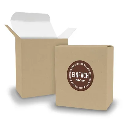 Produktbild von SET Enfach nur so (Motiv17) 24x Faltschachtel Quader BRAUN + Sticker