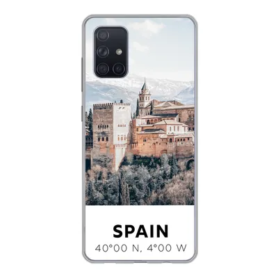 Produktbild von MuchoWow® Handyhülle Schutzhülle Hülle für Samsung Galaxy A51 Spanien - Schloss - Vintage - Sommer Silikon Softcase Handy Hülle - Schutzabdeckung