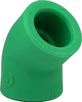Produktbild von PPR Aqua-Plus Fusiotherm 45° Bogen 20mm, Wasserrohr, Heizungsrohr