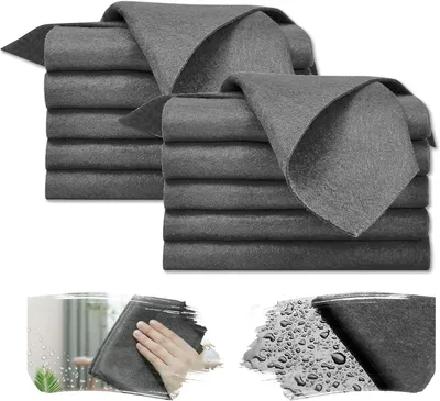 Produktbild von Mikrofaser Reinigungstücher 30x30 cm, 10 Stück, wiederverwendbar, hochabsorbierend, für Zuhause, Küche