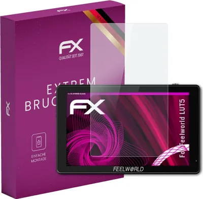 Produktbild von atFoliX FX-Hybrid-Glass Displayfolie kompatibel mit Feelworld LUT5 Glasfolie