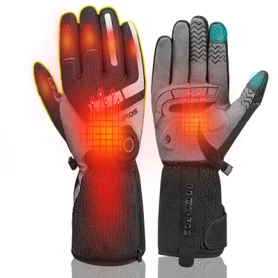 Produktbild von ROCKBROS Winter Beheizte Handschuhe Fahrrad/Motorrad mit 5V 1500mA Electric Battery Touchscreen gr. M