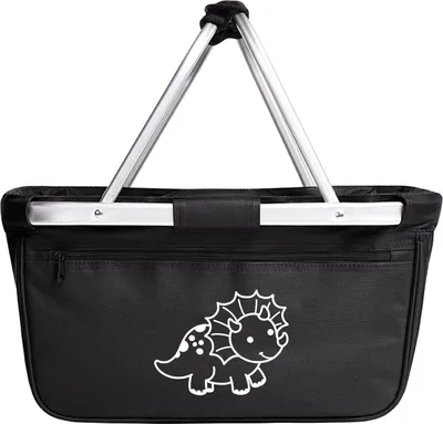 Produktbild von Huuraa Einkaufskorb Triceratops Dinosaurier 20 Liter Black faltbarer Tragekorb Geschenkidee