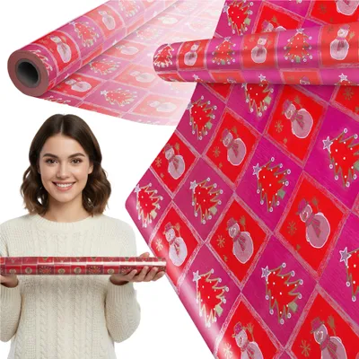 Image de Papier d'emballage cadeau Paperhit 25 mètres mégarouleau Noël pour paquets