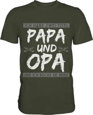 Produktbild von Opa rockt Herren Premium T-Shirt – Urban Khaki / S
