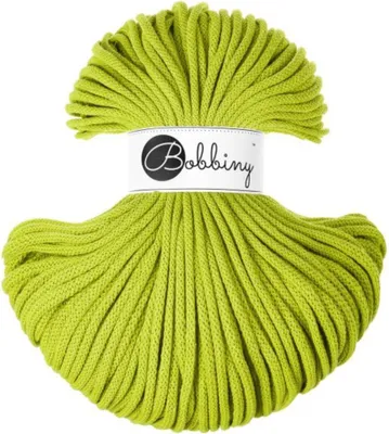 Produktbild von Bobbiny Premium Baumwollseil, Dopamine Lime, 5mm, 100m - Nachhaltig &