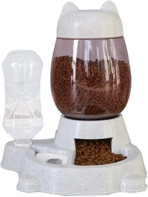 Produktbild von Automatic Pet Feeder Mit Wasser-Und Futterbehälter, 30x26x11 Cm, Für Katzen Und Kleine Hunde