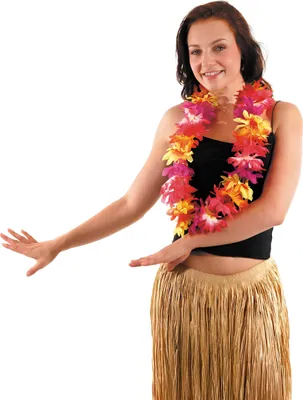 Immagine prodotto di Collana di fiori Hawaii Collana Hawaii con fiori grandi per adulti - Taglia unica