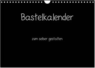 Produktbild von Bastelkalender - Schwarz (Wandkalender 2025 DIN A4 quer), CALVENDO Monatskalender