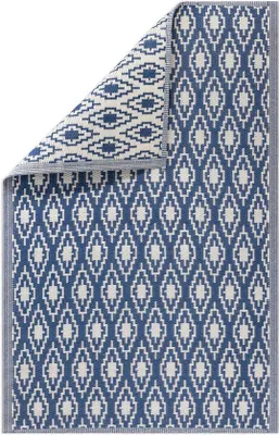 Produktbild von Famanu Außenteppich mit Muster - Buntes Design 120 x 180 cm - Blau