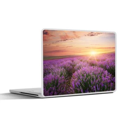 Produktbild von MuchoWow® Laptop Aufkleber Sticker Cover Lavendel - Sonne - Blumen 25x18 cm - Laptop-Deko