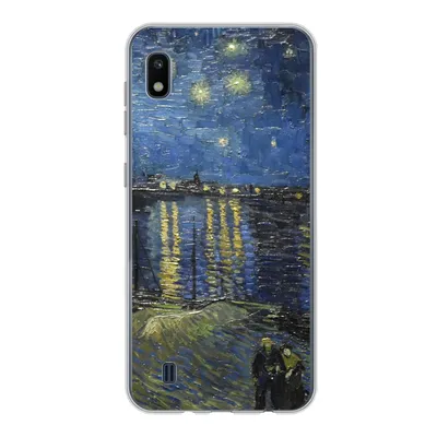 Produktbild von MuchoWow® Handyhülle Schutzhülle Hülle für Samsung Galaxy A10 Sternennacht über dem Orsay Paris - Vincent Van Gogh Silikon Softcase Handy Hülle - Schutzhülle