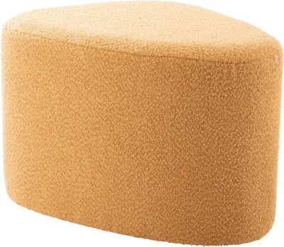 Produktbild von Ada Pouf aus organischem Bouclé in Ockergelb