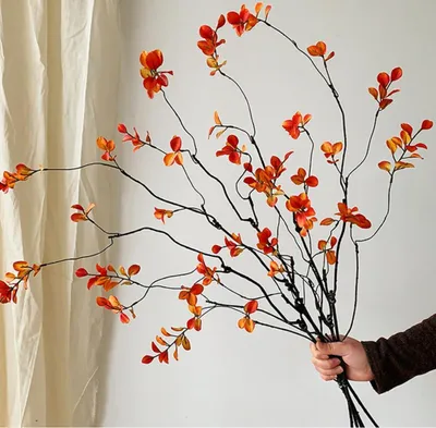 Image de Vase à fleurs - Lot de 5 - 90 cm - Vert et orange