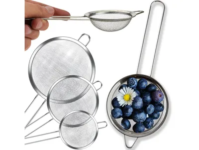 Produktbild von 3X Stal Edelstahl Schützen 3 Set Cedzak Durszlak Mit Griff