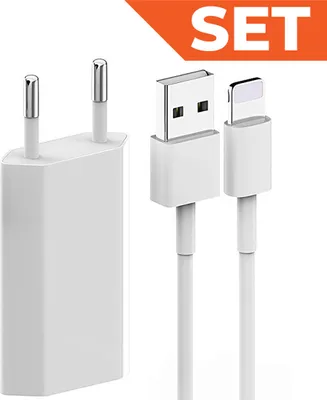 Produktbild von Apple iPhone Ladegerät + Ladekabel USB-A 5, 6, 7, 8, X, XS, XR, 11, 12, 13, 14 Pro, Max Adapter Netzstecker