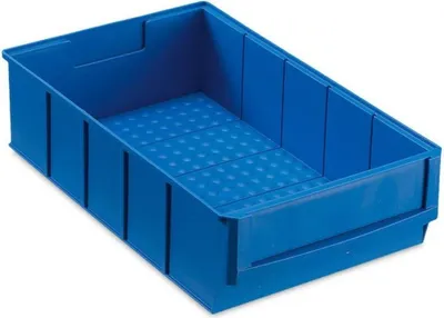 Produktbild von Blaue Industriebox 300 B | HxBxT 8,1x18,3x30cm | 3,4 Liter| Sichtlagerkasten, Sortimentskasten, Sortimentsbox, Kleinteilebox