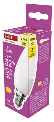 LED žárovka Classic svíčka / E14 / 2,5 W (32 W) / 350 lm / teplá bílá