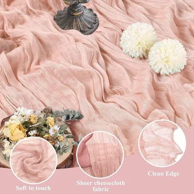 Produktbild von Famanu Tischläufer 300 x 90 cm - Transparent - Boho Stil