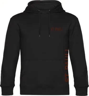 Produktbild von multifanshop Kapuzen Sweatshirt - St. Pauli - Brust & Seite, schwarz, Größe S