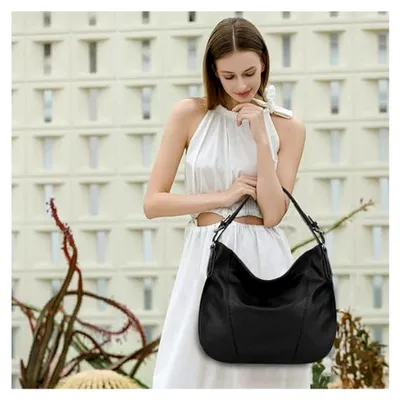 Produktbild von Handtasche Damen, Umhängetasche Henkeltasche Tasche Shopper, Crossbody Tote Bag Schultertasche Mit Reißverschluss Geldbörse - 2 Set