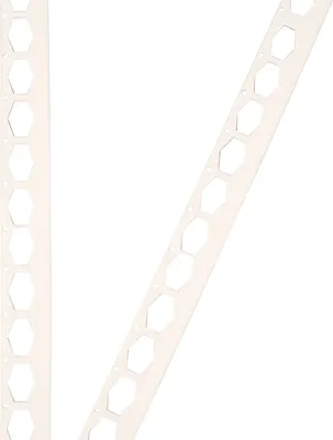 Produktbild von ProfileXXL PVC Abschlussprofil, Abschlussleiste, Kantenschutz 2,5m Weiß 25 x 6mm Putzschienen aus hart PVC, für Innen- & Außenputz