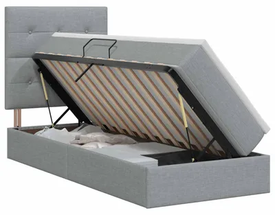 Obrázok produktu pre Úložný priestor s matracom Svetlošedá 90 x 190 cm Tkanina