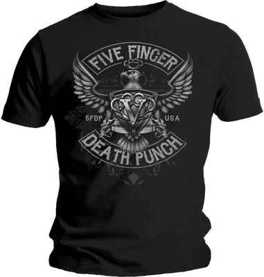 Obrázok produktu pre Fünf Finger Death Punch - Howe Eagle Wappen Uni malé tričko - čierne