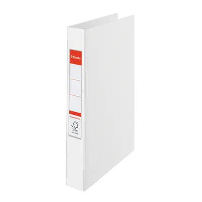 Obrázok produktu pre Esselte Standard Ring Binders , PP White 2 x 25 mm, A4, Plast, Biela, 2,5 cm, 3,5 cm