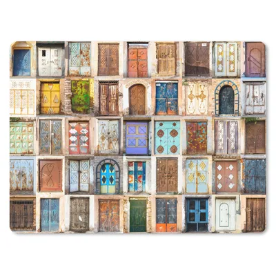 Produktbild von MuchoWow® Mauspad Mousepad Türen - Architektur - Vintage - Collage 23x19 cm - Mousepads - Maus Mat - Pad - Mausunterlage - Schreibtischunterlage - Mauspad
