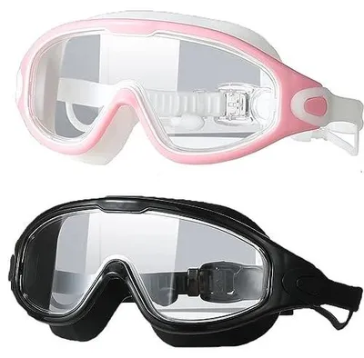 Zdjęcie produktu dla Okulary do pływania dla dorosłych przeciwmgielne szeroke szkła 2 szt.