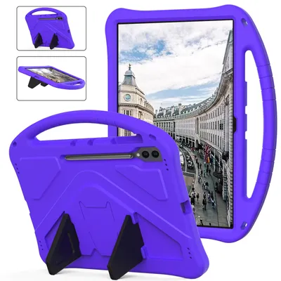 Immagine prodotto di Custodia per bambini per Samsung Galaxy Tab S9 Ultra/S8 Ultra 14.6" Custodia per bambini 2023/2022, custodia antiurto leggera in EVA con supporto pieghevole e maniglia Viola