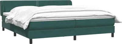 Zdjęcie produktu dla Łóżko Typu Box Spring Z Materacami Ciemnozielone 180X220 Cm Lumarko!