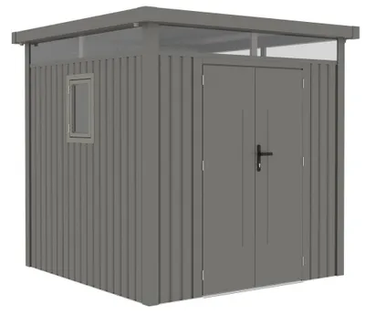Obrázek produktu pro Plechový zahradní domek Rojaplast Anna B 211 x 211 cm šedý