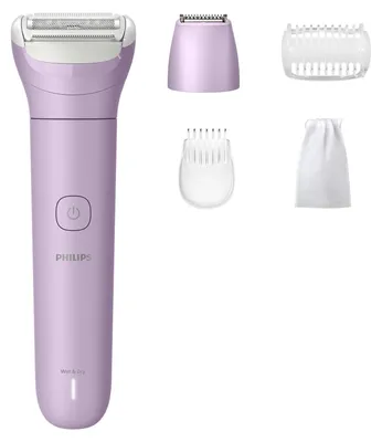 Produktbild von Philips 6000 series Lady Shaver Series 6000 BRL138/00 Kabelloser Rasierer, nass und trocken, Folienschaber, 1 Kopf/Köpfe, Lila, Anti-Rutsch-Griff, Akku, Integrierte Batterie