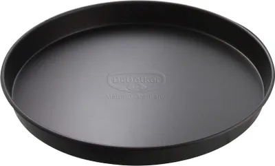 Produktbild von Dr. Oetker plech na pizzu a koláče Ø 24 cm, plech na pečenie šťavnatých koláčov a chrumkavej pizze, oceľová forma na koláče s nepriľnavým povrchom