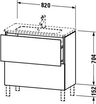 Produktbild von Duravit LC667405555 LC WTU bs Cp 820x391x704 Az 2 Ei